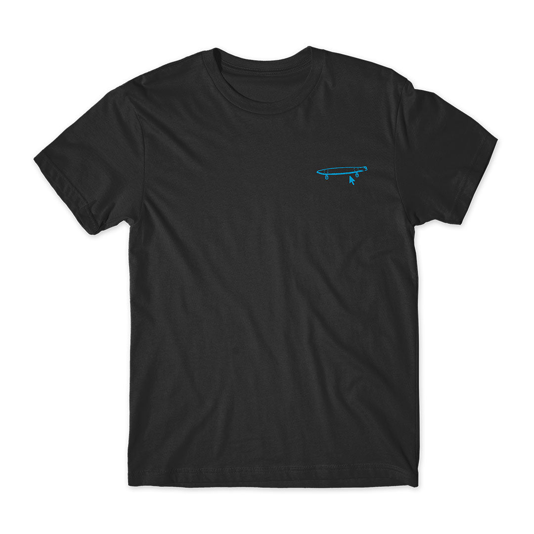 Girl Skateboards Crailtap Neon Nights Blue Emb SS Tee - Black