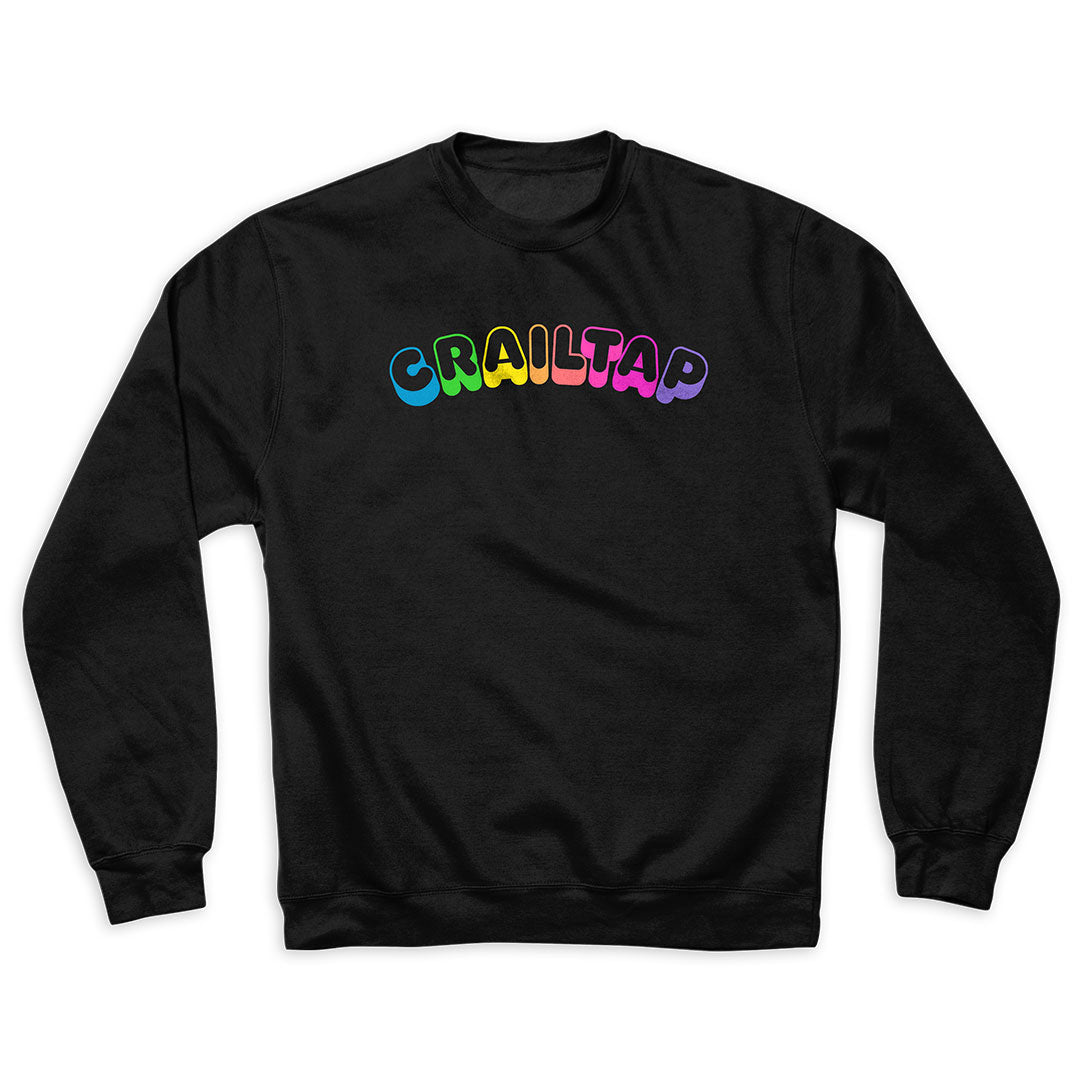 Crailtap Neon Nights Emb Crew - Black