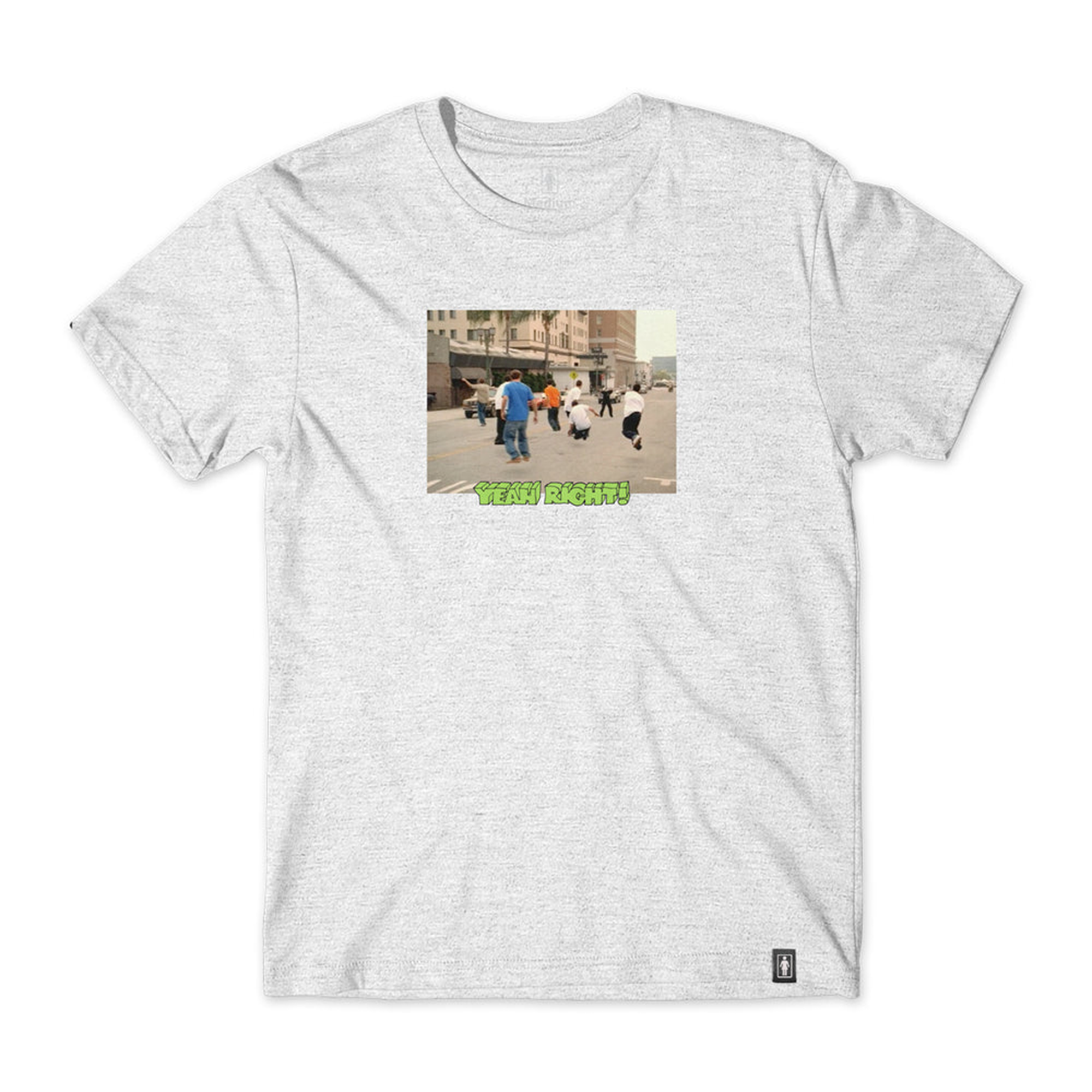 GIRL YEAH RIGHT TEAM PHOTO TEE - GRAY HEATHER
