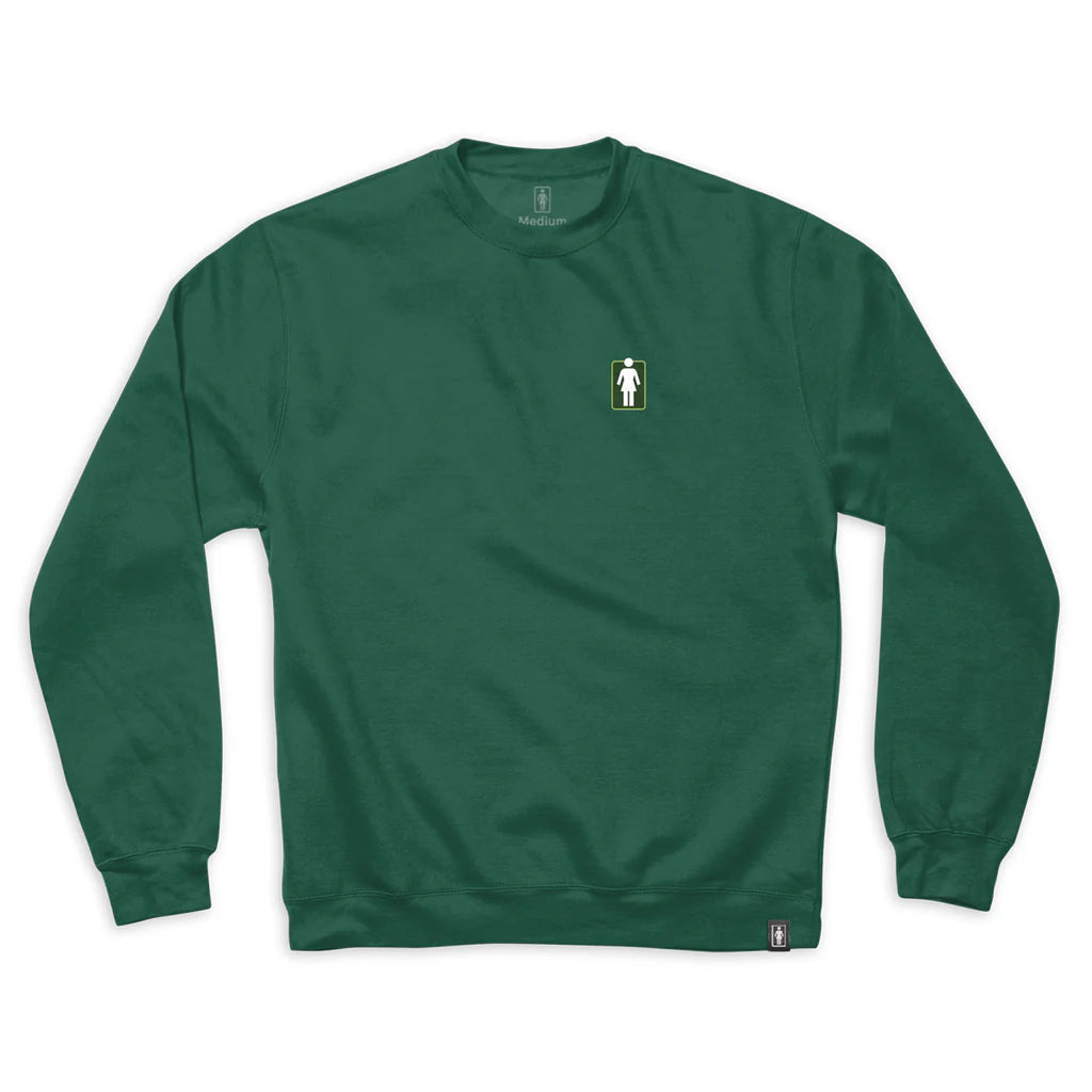 GIRL OG CREWNECK FLEECE FOREST GREEN S