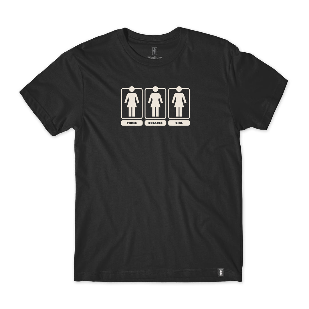GIRL THREE DECADES OG TEE - BLACK