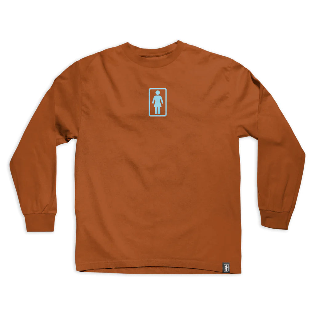 Girl Skateboards boxed og long sleeve tee texas Orange