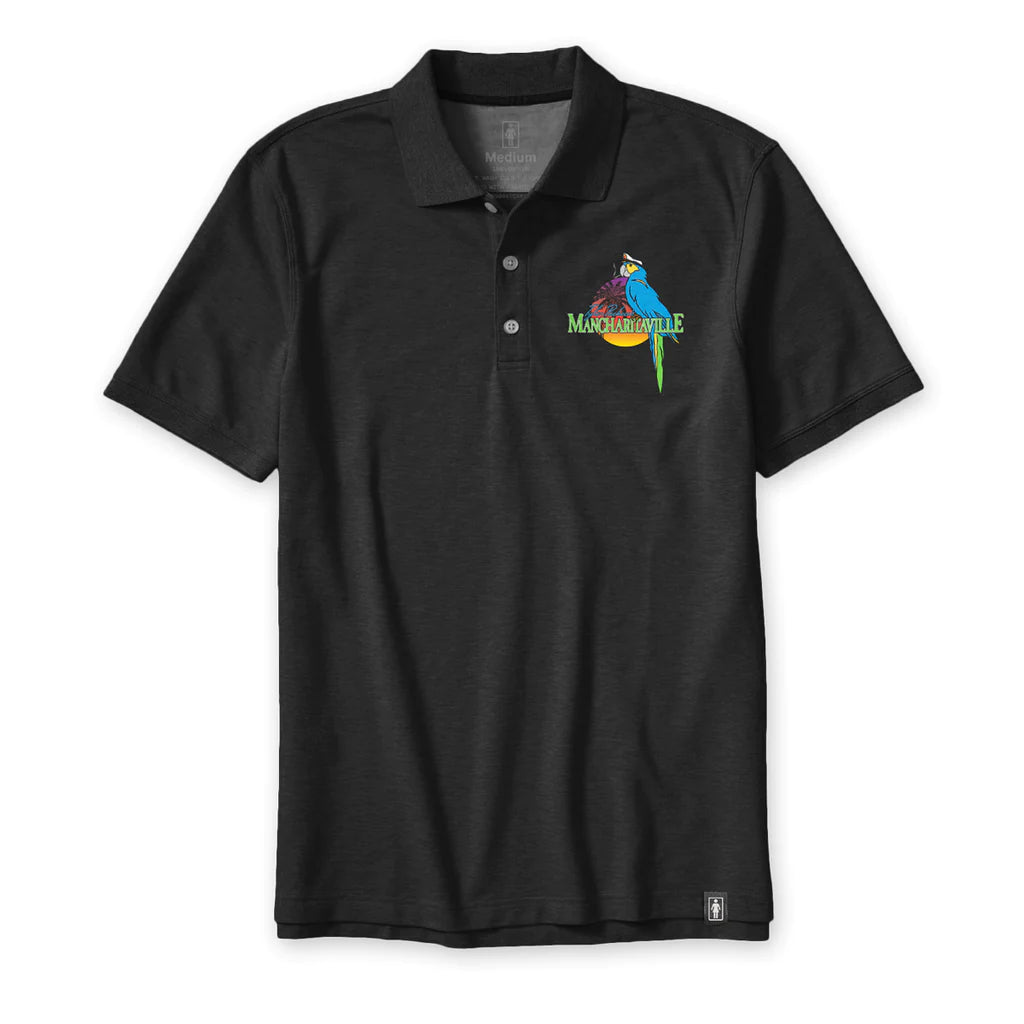 Girl skateboards mancharitaville polo shirt black