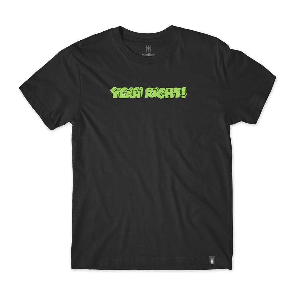 Girl skateboards yeah right tee black