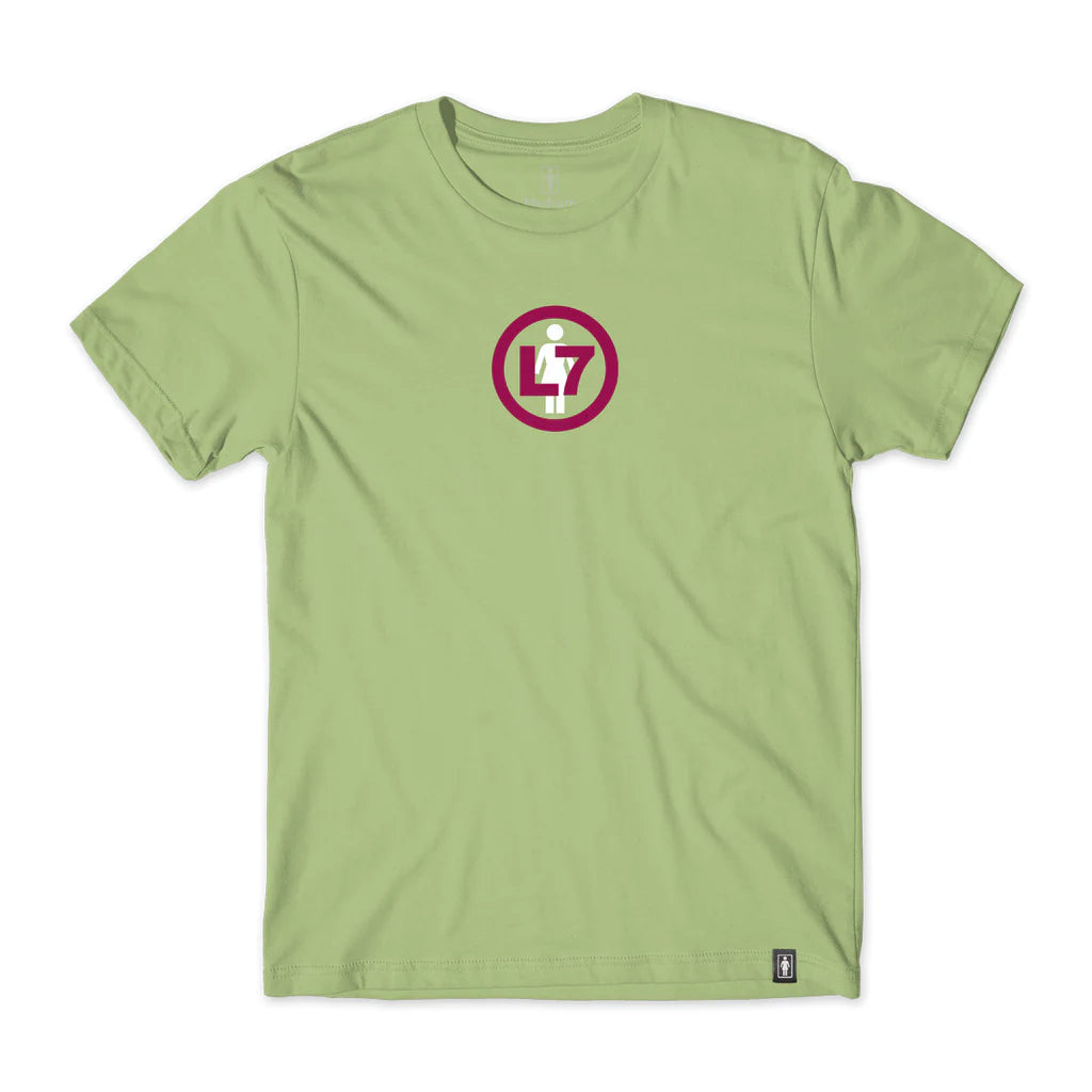 Girl skateboards l7 logo tee pistachio