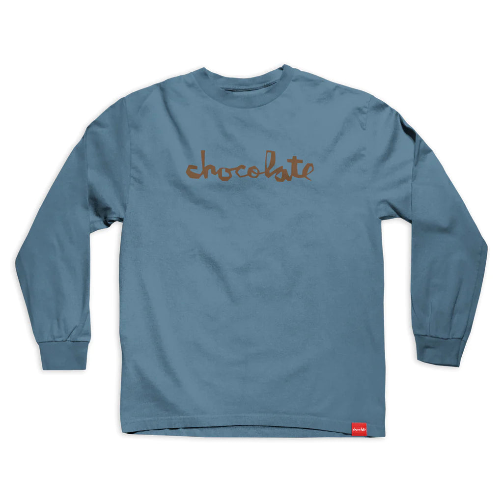chocolate skateboards chunk long sleeve tee blue