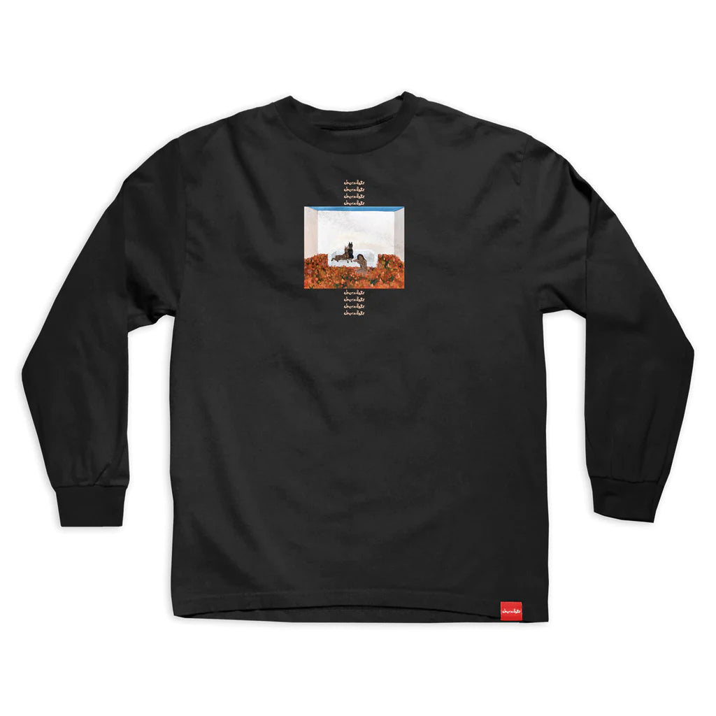 chocolate skateboards doberman long sleeve tee black