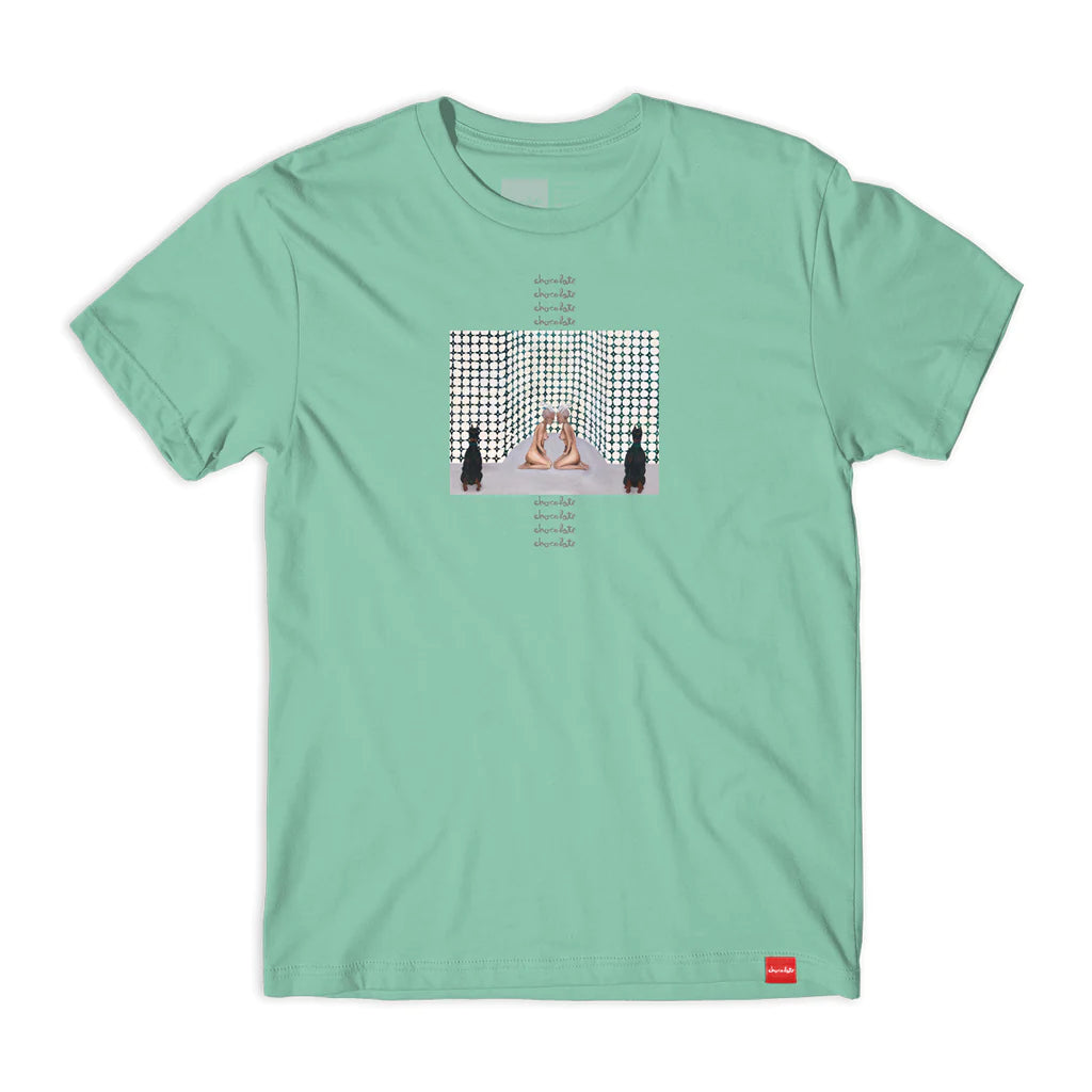 chocolate skateboards doberman tee mint