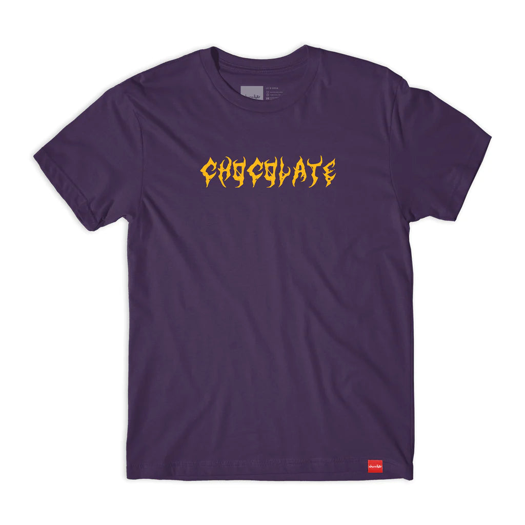 chocolate skateboards metal youth tee purple