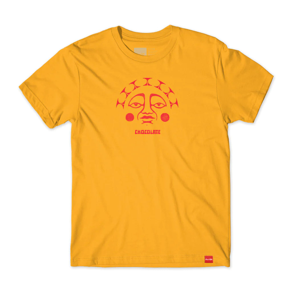 chocolate skateboards sunsign tee gold