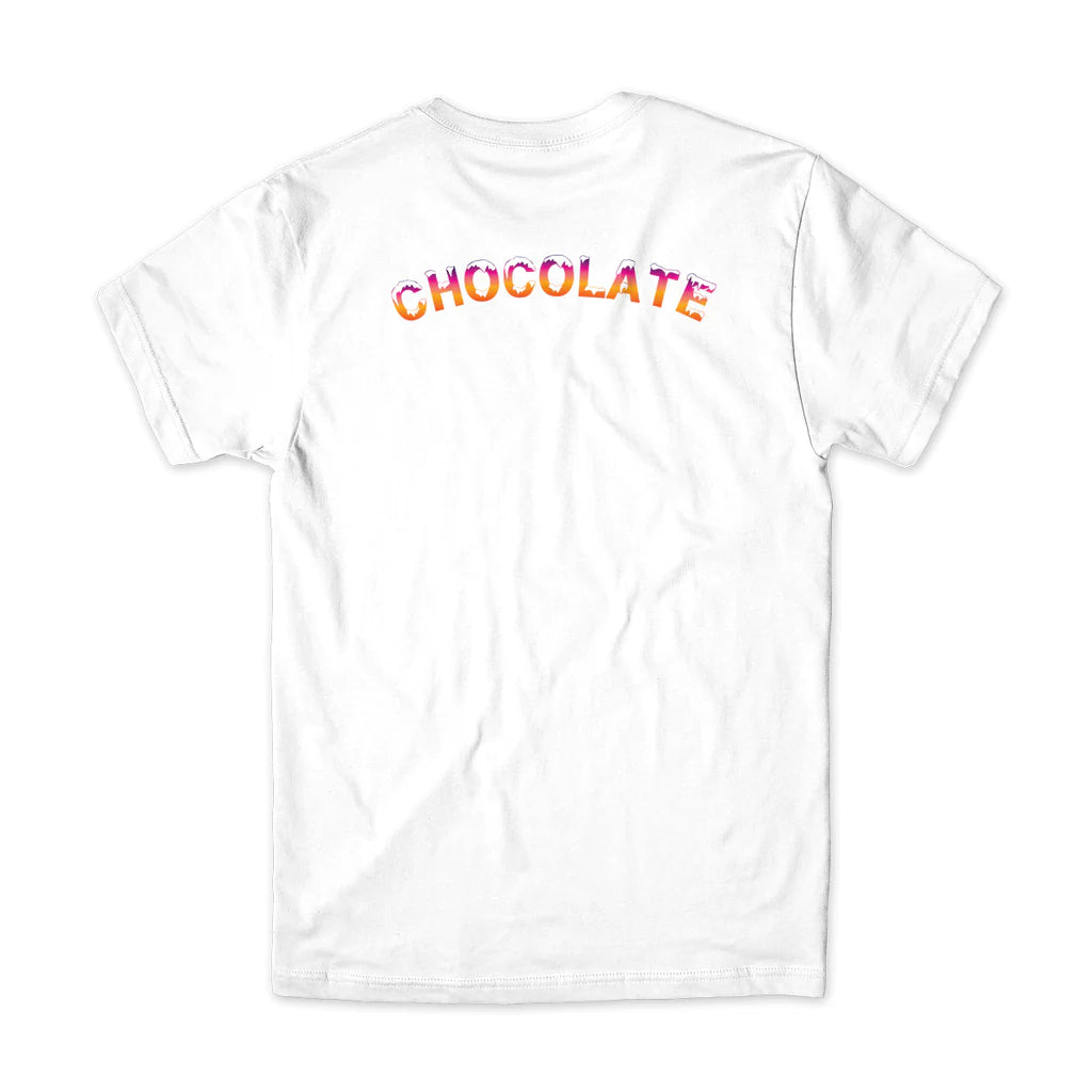 chocolate skateboards swap meet tee white back