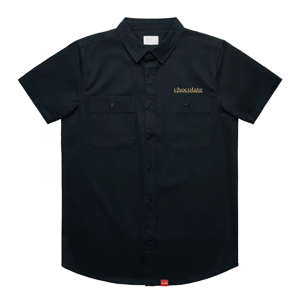 chocolate skateboards work shirt navy