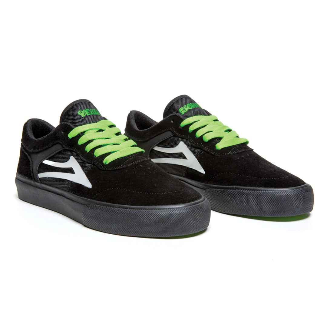 LAKAI x YEAH RIGHT STAPLE BLACK / UV GREEN SUEDE