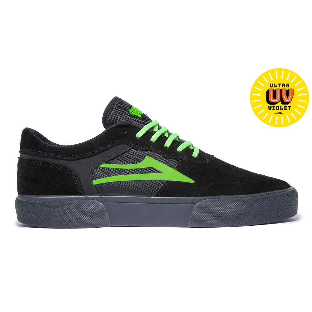 LAKAI x YEAH RIGHT STAPLE BLACK / UV GREEN SUEDE