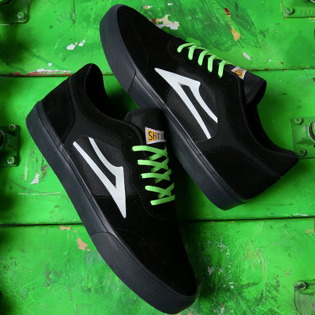 LAKAI x YEAH RIGHT STAPLE BLACK / UV GREEN SUEDE