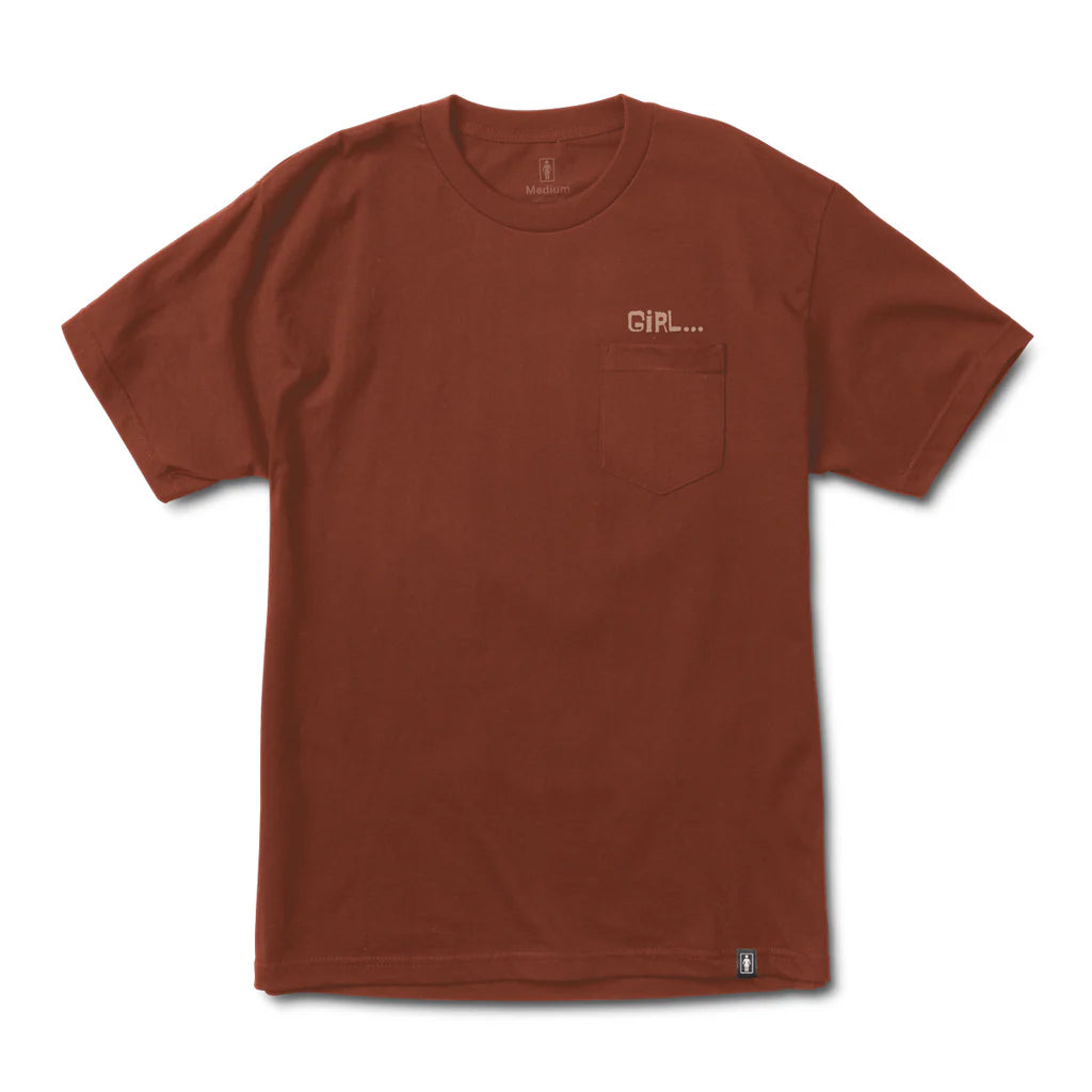 Girl Skateboards Etcetera Pocket Tee - Maroon