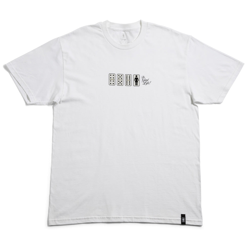 Crailstore Canada. Girl x Goodlife Tee (White) - White short sleeve tee with co-branded front print. Soft cotton and relaxed everyday fit.