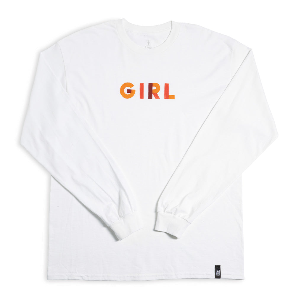 Crailstore Canada. Girl Jeron L/S Tee (White) - White long sleeve tee with Jeron Wilson front graphic, soft cotton fabric, and relaxed fit.