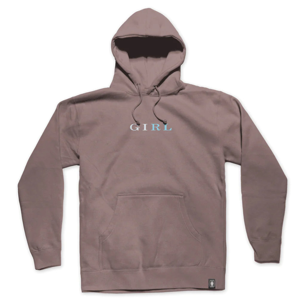 girl skateboards letterpress hoodie pigment clay