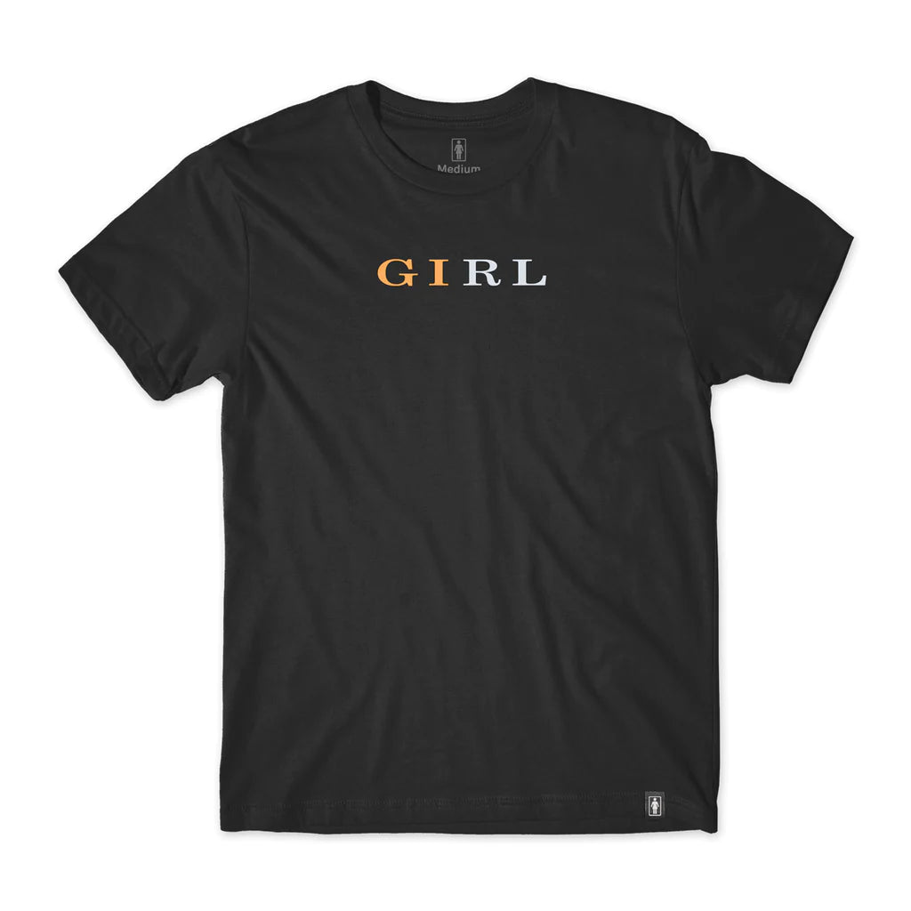 girl skateboards letterpress tee black
