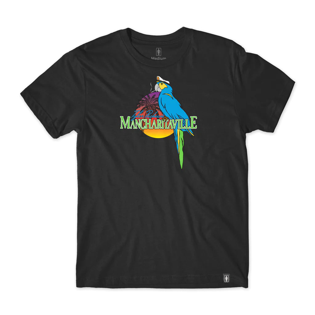girl skateboards mancharitaville tee black