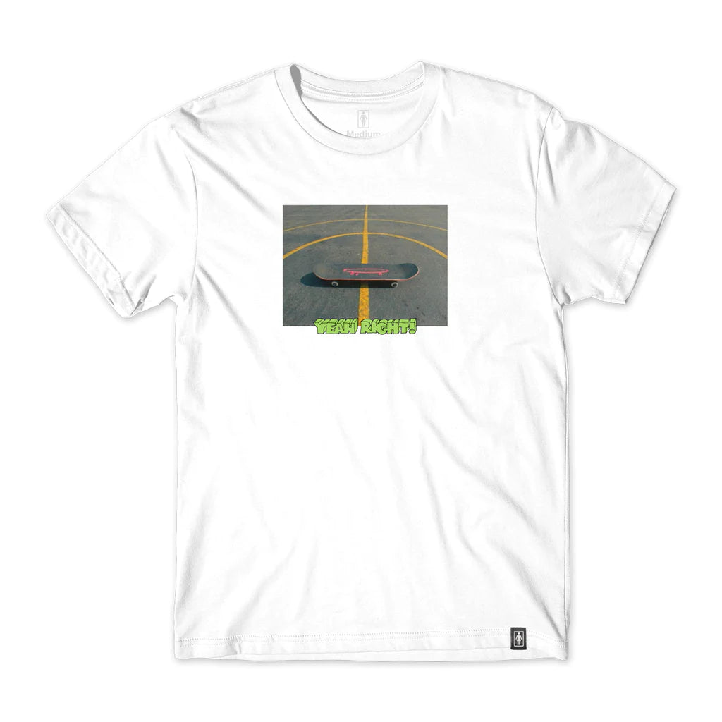 girl skateboards yeah right magic photo tee white