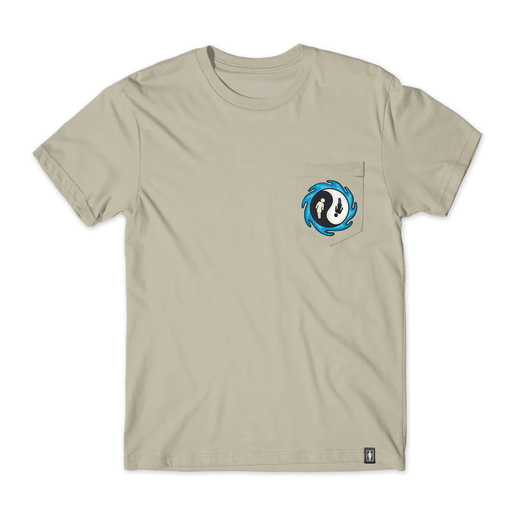 girl skateboards yin yang pocket tee yan