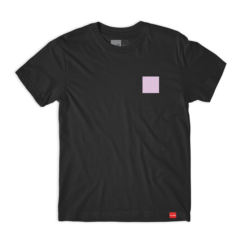 chocolate skateboards lav square tshirt black front