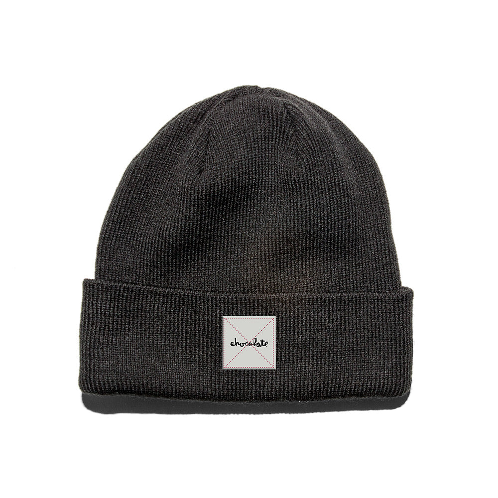 chocolate skateboards reflective beanie black