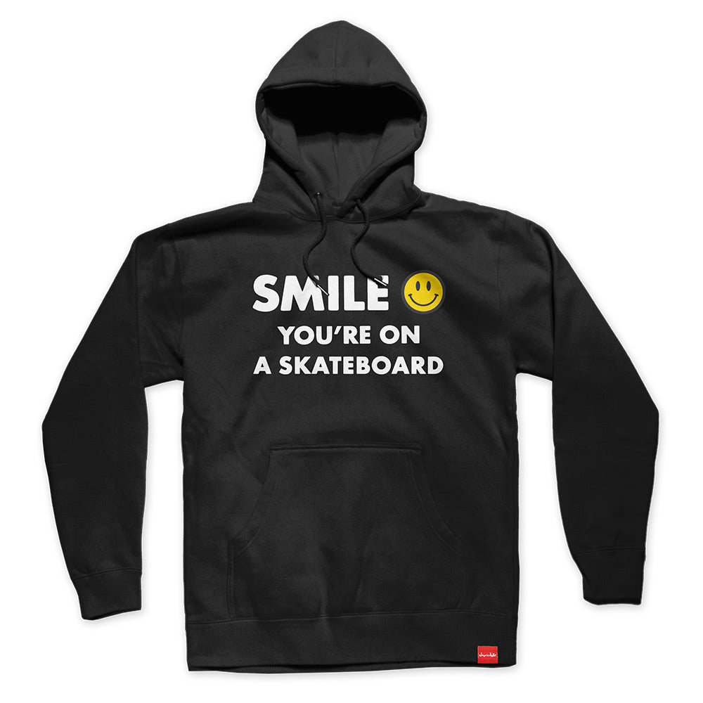 chocolate skateboards smile pullover hoodie black