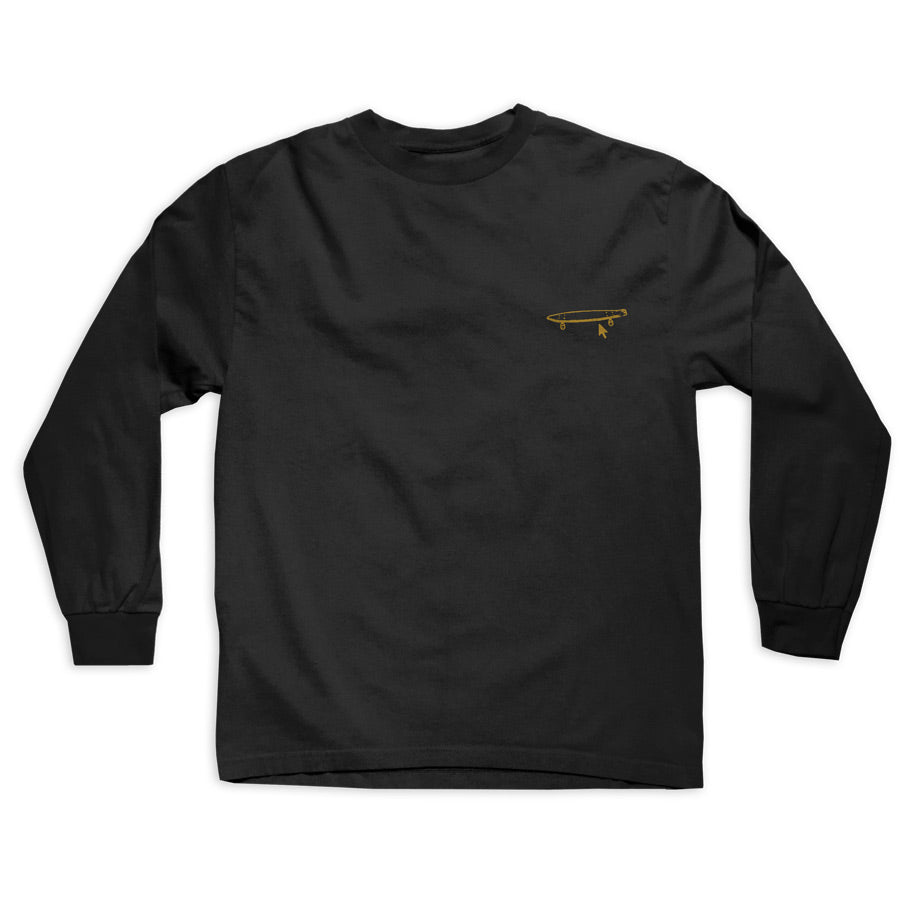 crailtap neon logo long sleeve tee black