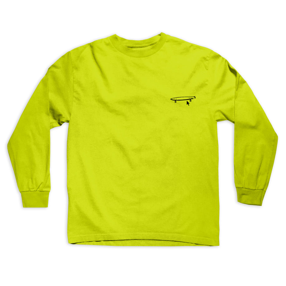 crailtap neon logo long sleeve tee safety green