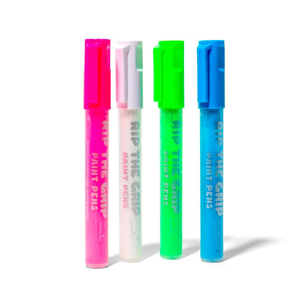 Crailstore Canada. Crailtap Rip The Grip Paint Pens - All four paint pens stood upright showing colored caps and bold Crailtap branding.