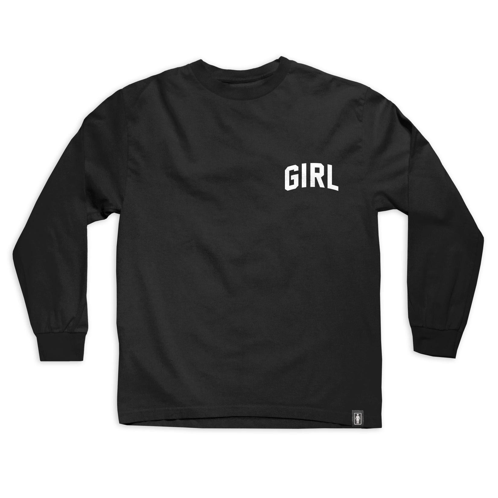 girl skateboards arch long sleeve tee black front