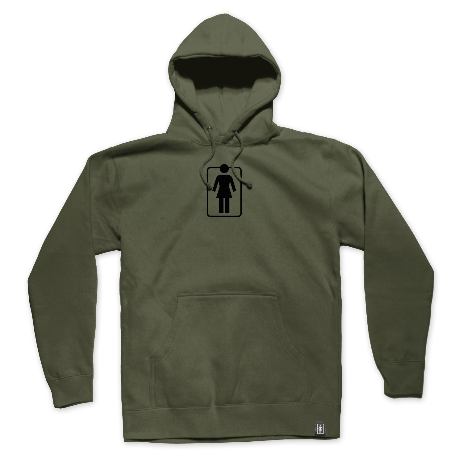 girl skateboards heritage unboxed hoodie pullover army