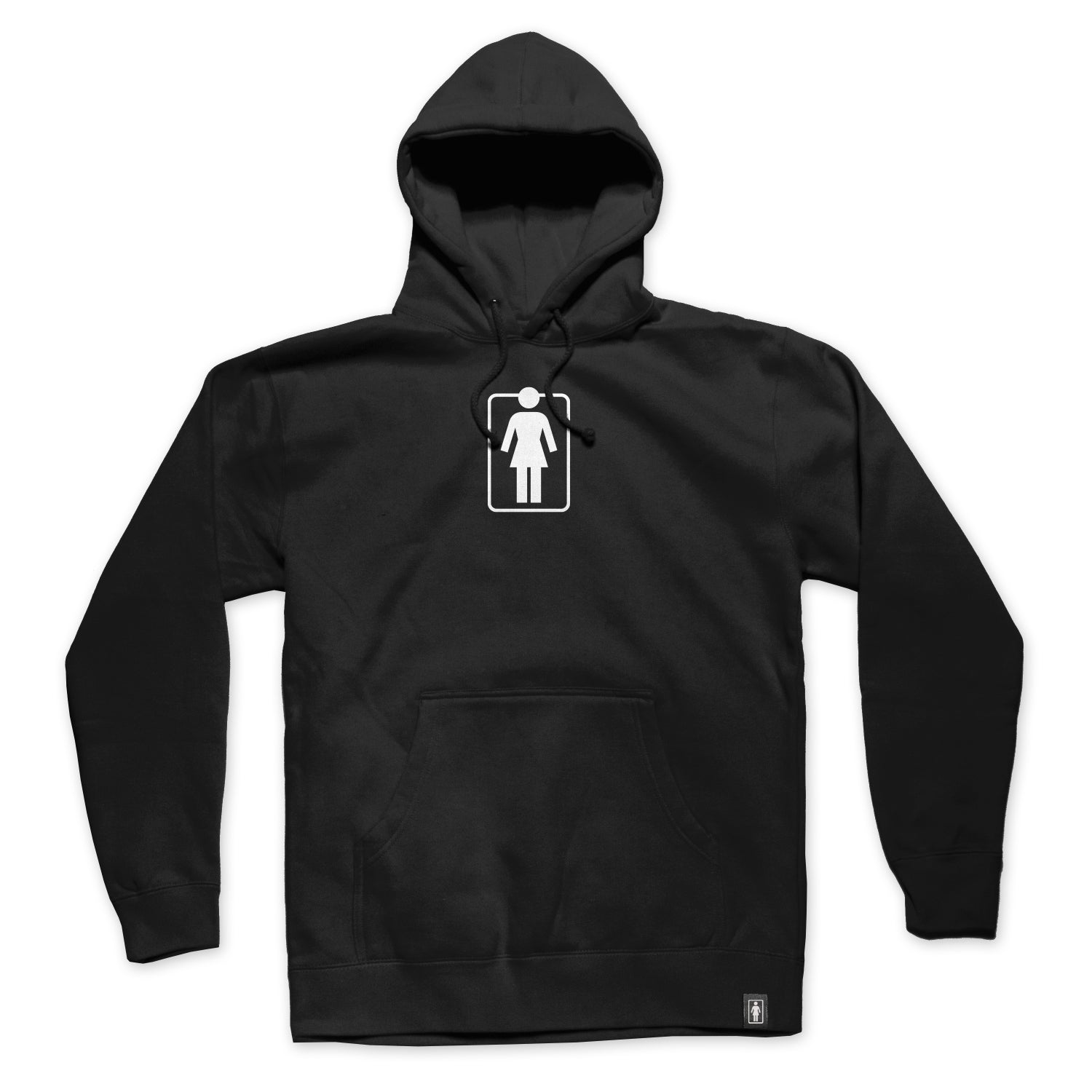 girl skateboards heritage unboxed hoodie pullover black