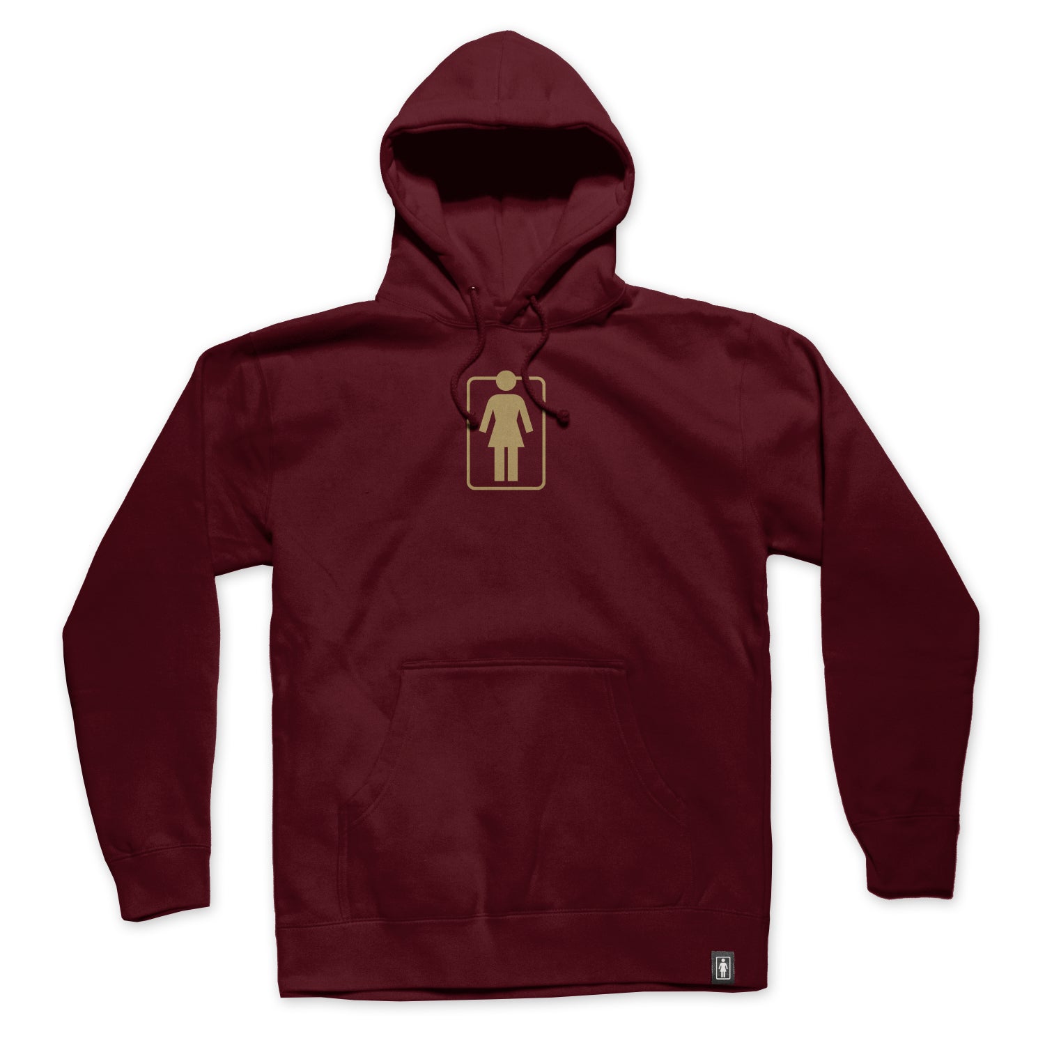 girl skateboards heritage unboxed hoodie pullover maroon