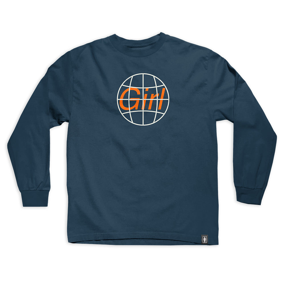 girl skateboards intl long sleeve tshirt harbour blue