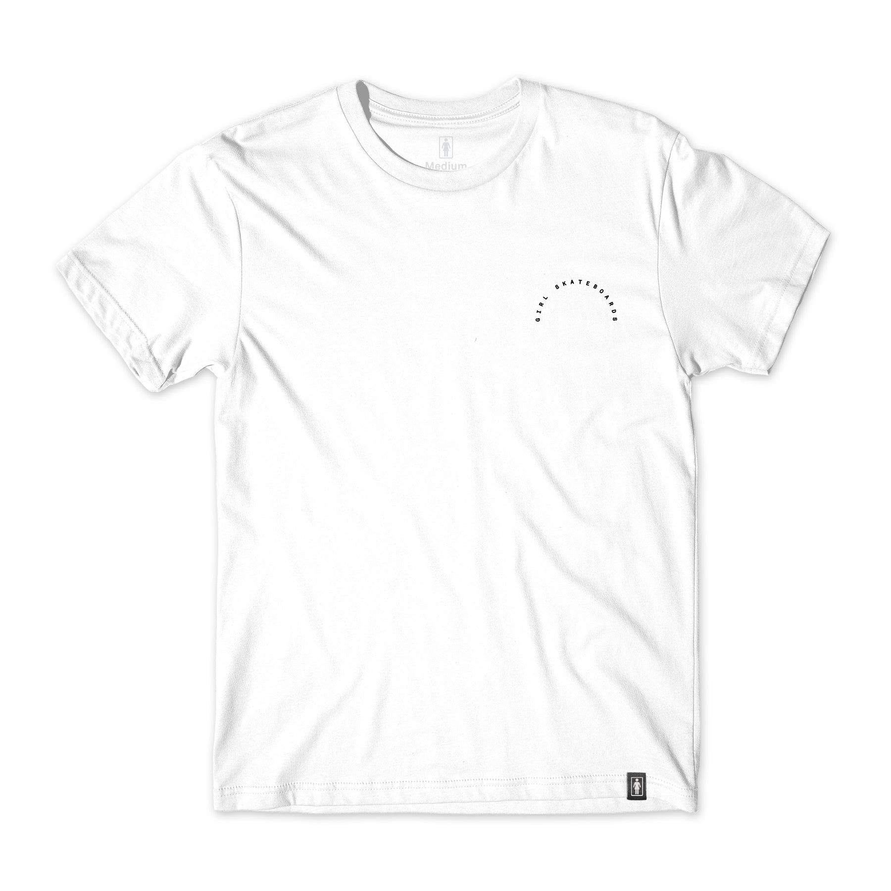 girl skateboards introvert og tee white front