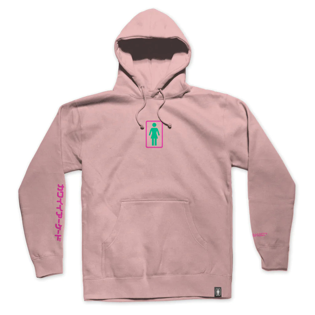 GIRL KAWAII ARCADE FRIENDS PULLOVER HOODIE DUST PINK