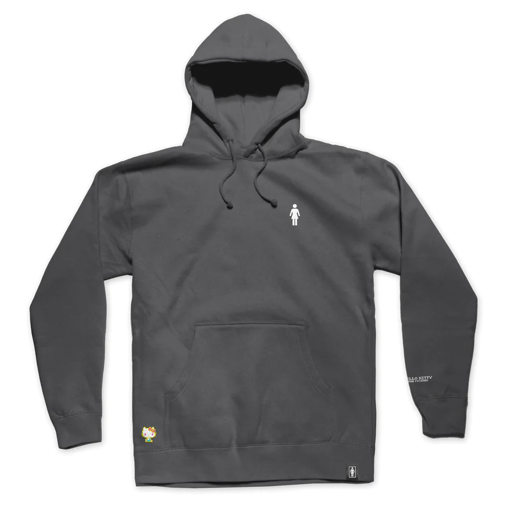 girl skateboards kawaii arcade level up pullover hoodie charcoal