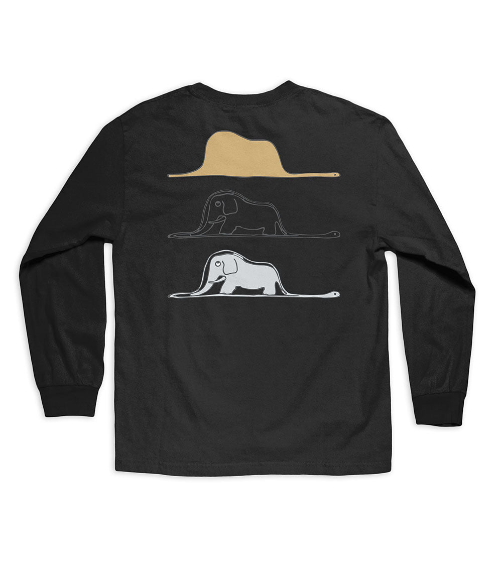 girl skateboards little prince long sleeve tshirt black back