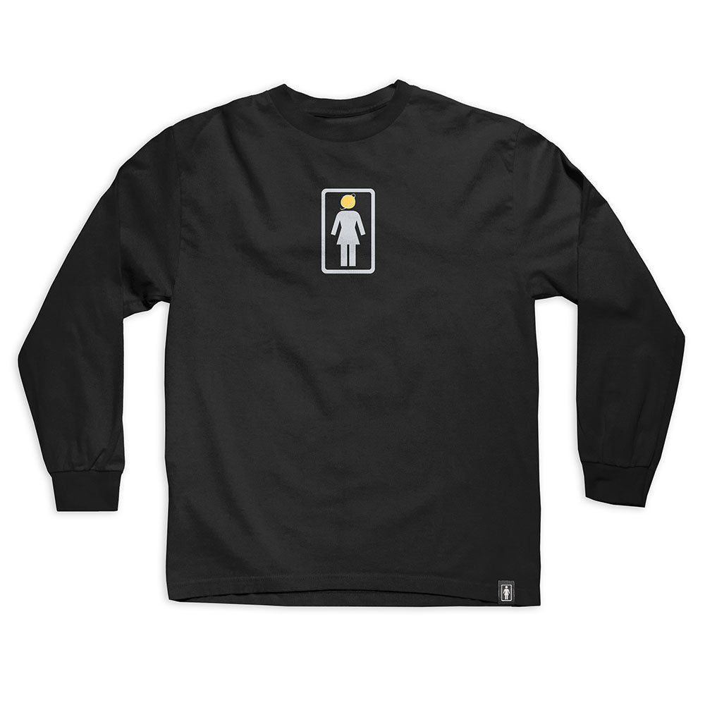 girl skateboards little prince long sleeve tshirt black front