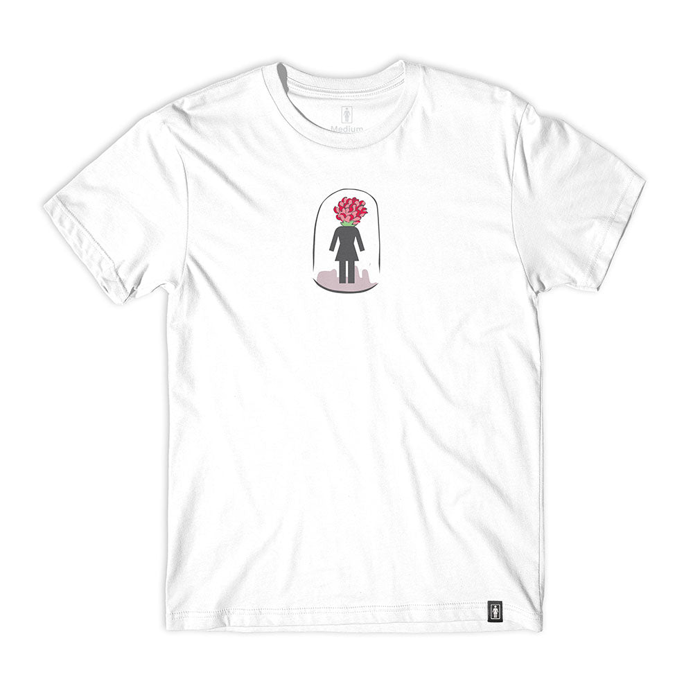 girl skateboards little prince rose og tee white front