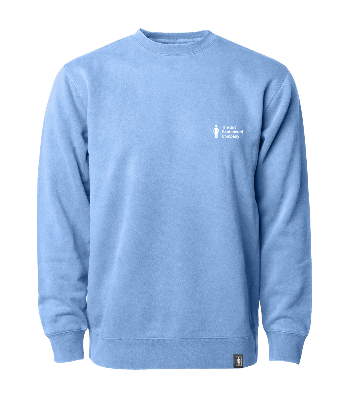 girl skateboards og company crewneck pullover blue