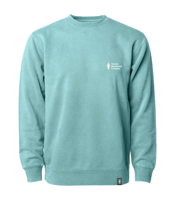 girl skateboards og company crewneck pullover mint