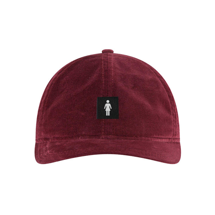 girl skateboards og patch snapback hat maroon
