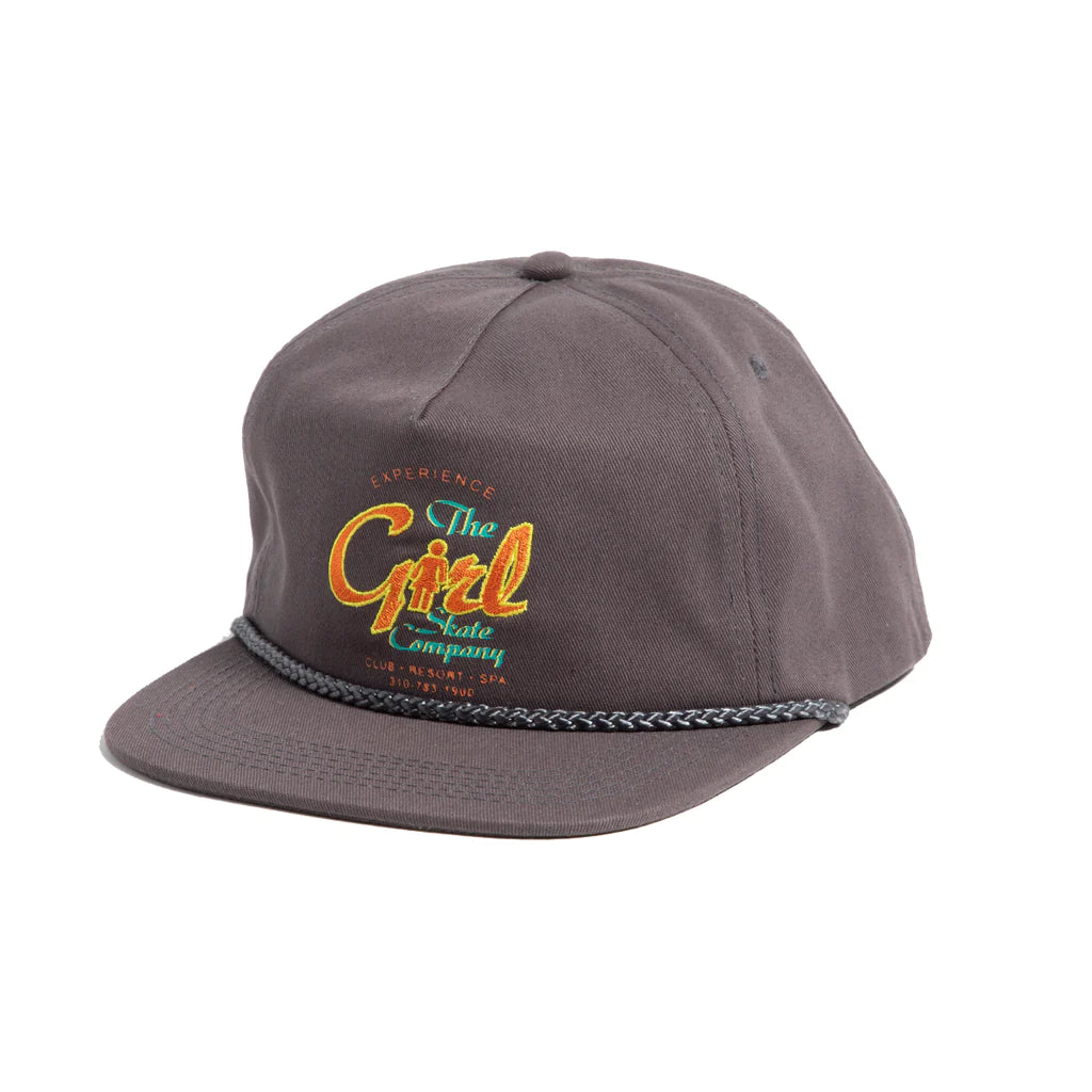 girl skateboards resort snapback hat front