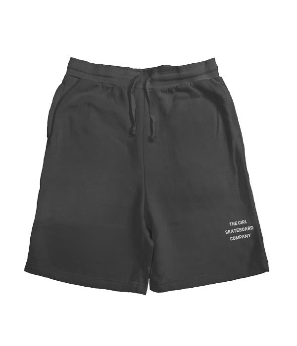 girl skateboards sans logo shorts pigment black