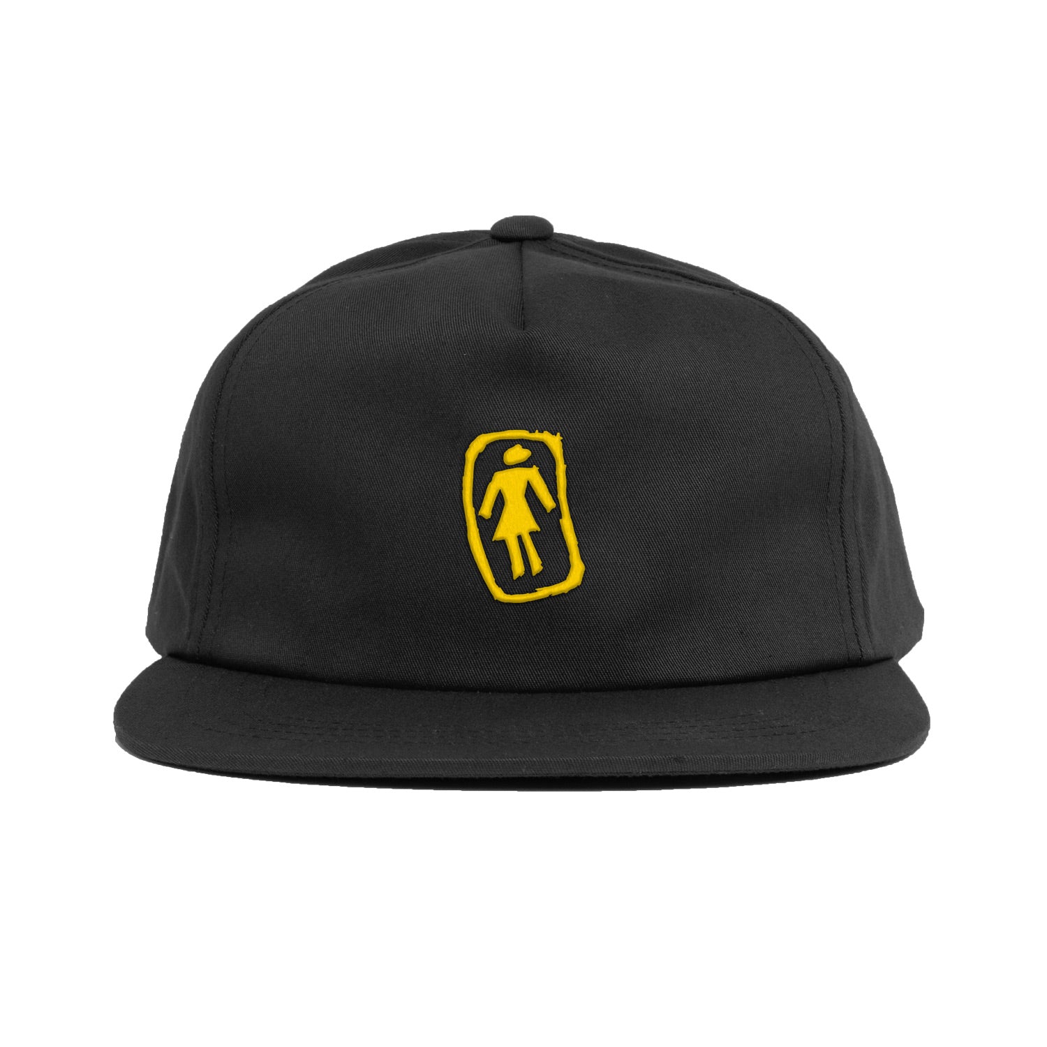 girl skateboards sketchy og snapback hat black